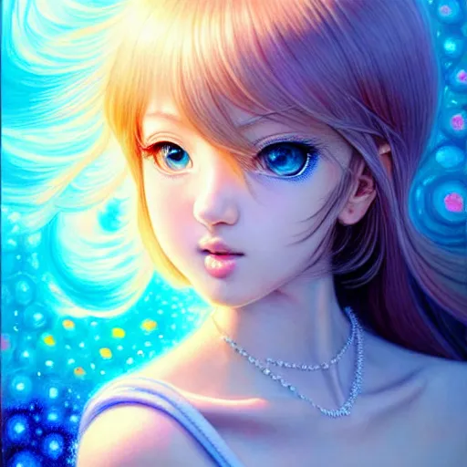 Prompt: cute, ultra detailed painting at 1 6 k resolution and epic visuals. epically beautiful image. amazing effect, image looks crazily crisp as far as it's visual fidelity goes, absolutely outstanding. vivid clarity. ultra. iridescent. mind - breaking. mega - beautiful pencil shadowing. beautiful face. ultra high definition, range murata and artgerm