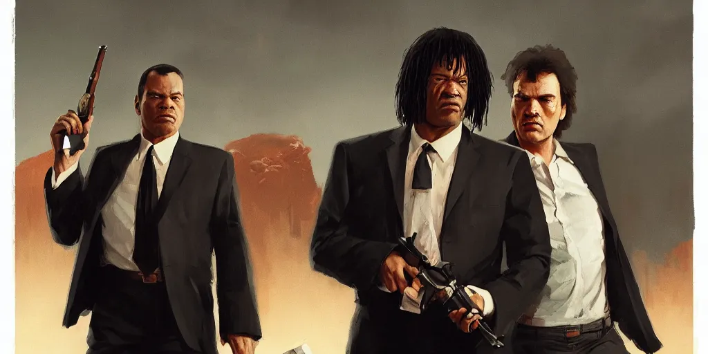 Image similar to Pulp fiction screenshot but Tarantino is a meatball, Greg Rutkowski, Darek Zabrocki, Karlkka, Jayison Devadas, Phuoc Quan, trending on Artstation, 8K, ultra wide angle, pincushion lens effect.