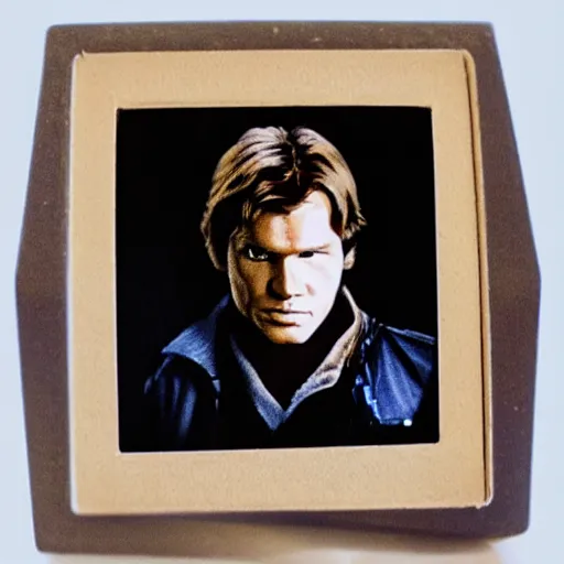 Image similar to an inlayed jewelry portrait of Han Solo