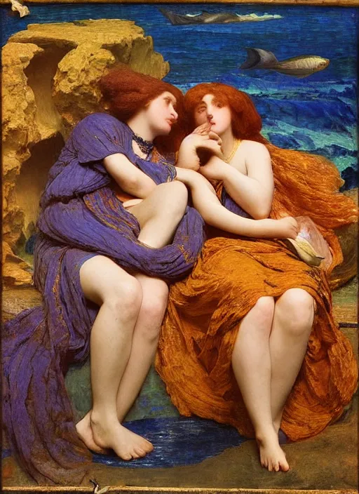 Prompt: under the sea, preraphaelite colour photography by frederic leighton, 8 k