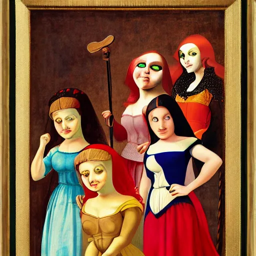 Image similar to Leonardo da Vinci portrait of The Powerpuff Girls