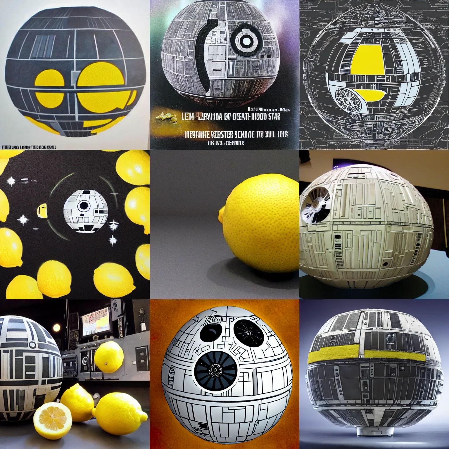 Prompt: the deathstar, lemon