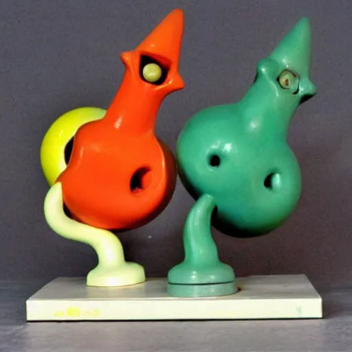 Image similar to 1 9 6 0 s weirdo cartoon sculpture toy on display