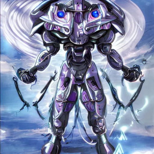 Prompt: The Nephilim in a futuristic divine nanomachine suit, anime concept art by Tomoyuki Yamasaki