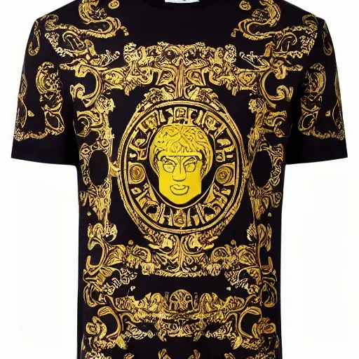 Prompt: versace baroque mens t shirt
