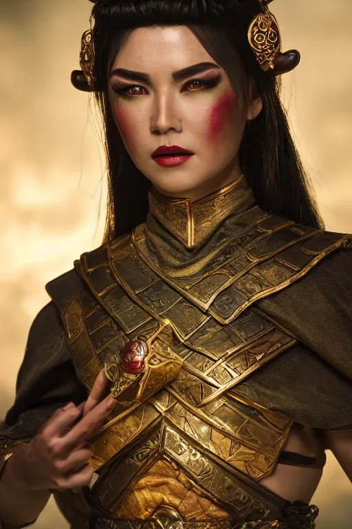 Image similar to a female DND yuan ti, high resolution film still, 8k, HDR colors, cosplay, studio lighting