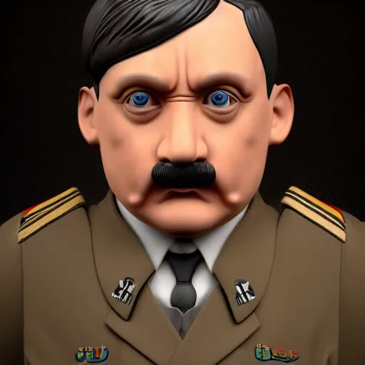 Image similar to adolf hitler as yoohoo toy, realistic, octane render, trending on artstation, grteg rutkowski