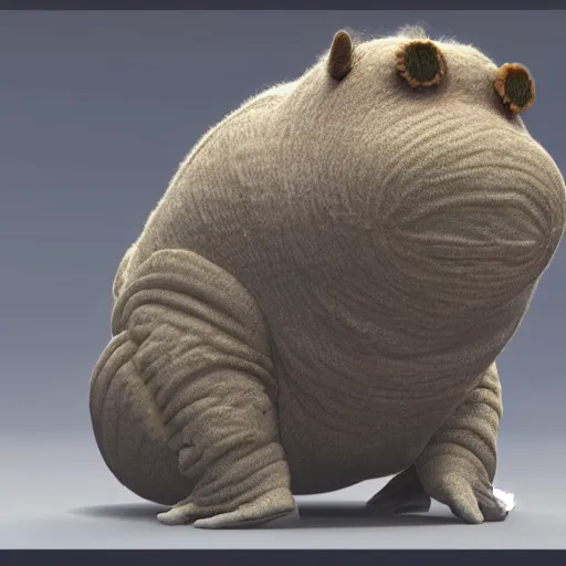 Prompt: Large tardigrade with fur, highly detailed, 8k