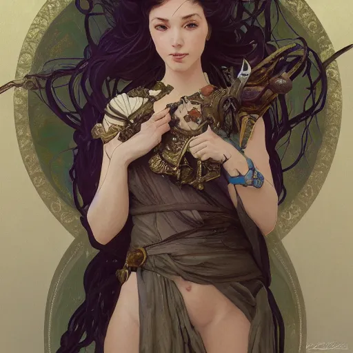 Image similar to Kyrsten Ritter, highly detailed, digital painting, artstation, concept art, smooth, sharp focus, illustration, ArtStation, art by artgerm and greg rutkowski and alphonse mucha and J. C. Leyendecker and Edmund Blair Leighton and Katsuhiro Otomo and Geof Darrow and Phil hale and Ashley wood and Ilya repin and Charlie Bowater