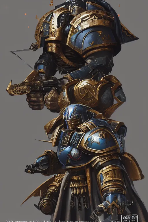 Image similar to armor portrait heros warhammer 4 0 k horus heresy fanart - the primarchs emperor by johannes helgeson animated with vfx concept artist & illustrator global illumination ray tracing hdr fanart arstation zbrush central hardmesh 8 k octane renderer comics stylized