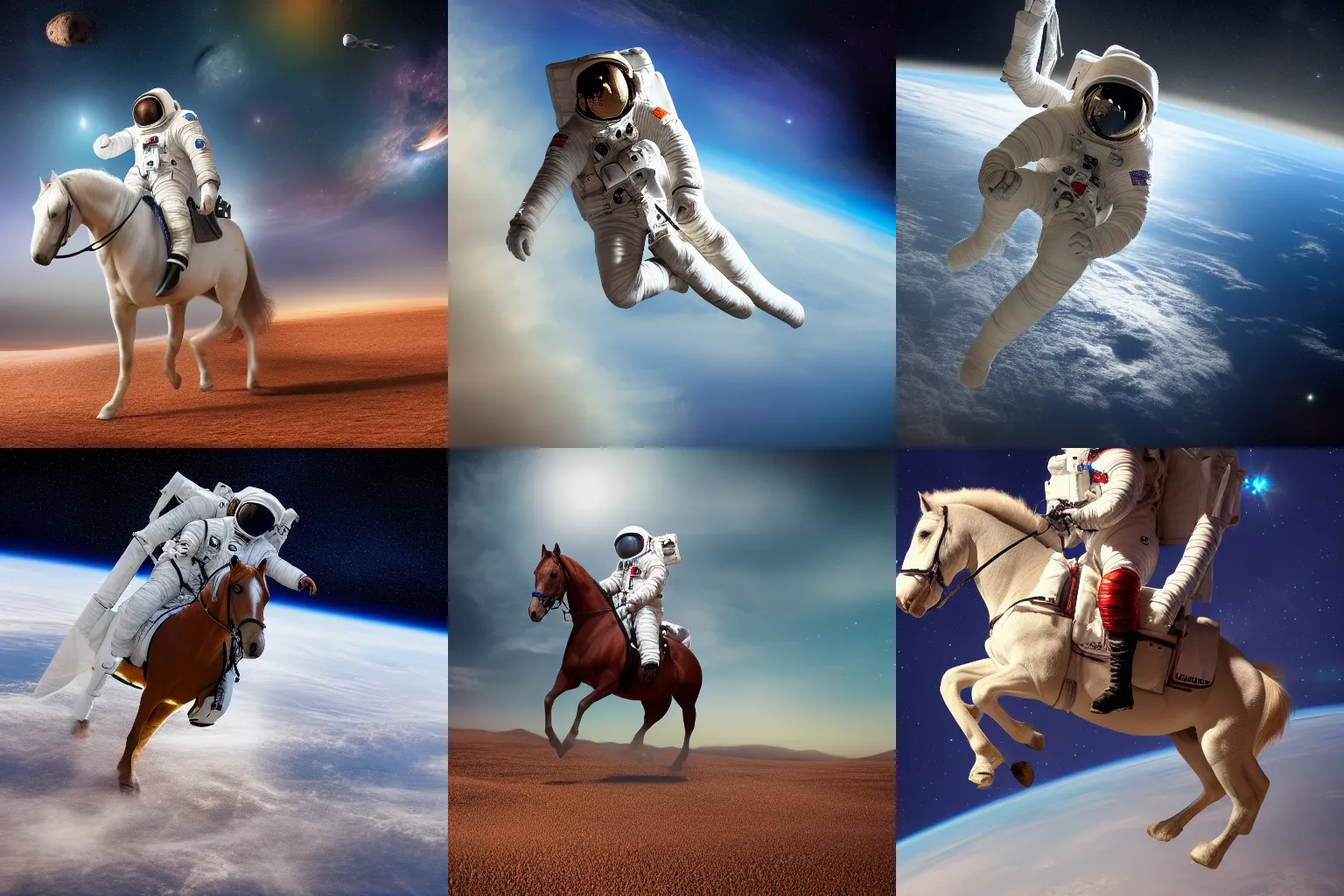 Image similar to an astronaut riding a horse, 8 k high resolution