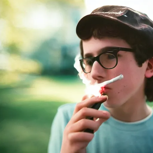 Image similar to teenage Benjamin Franklin smoking behind his school in 1995, XF IQ4, 150MP, 50mm, F1.4, ISO 200, 1/160s, natural light, Adobe Photoshop, Adobe Lightroom, photolab, Affinity Photo, PhotoDirector 365