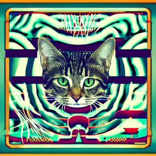 Image similar to Tabby cat acidwave