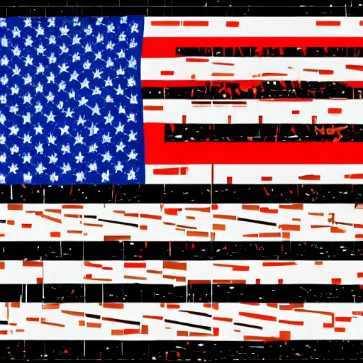 Image similar to the flag of a glitching society