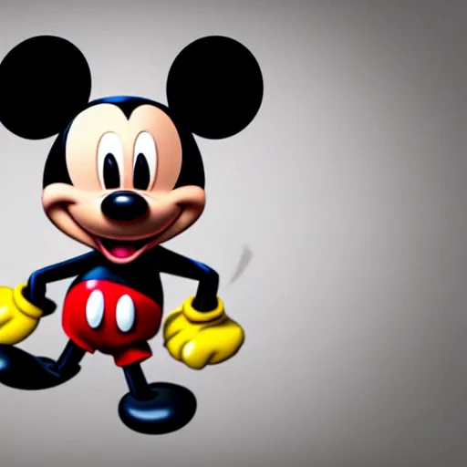 Image similar to mickey mouse high quality 3 d render trending in art station