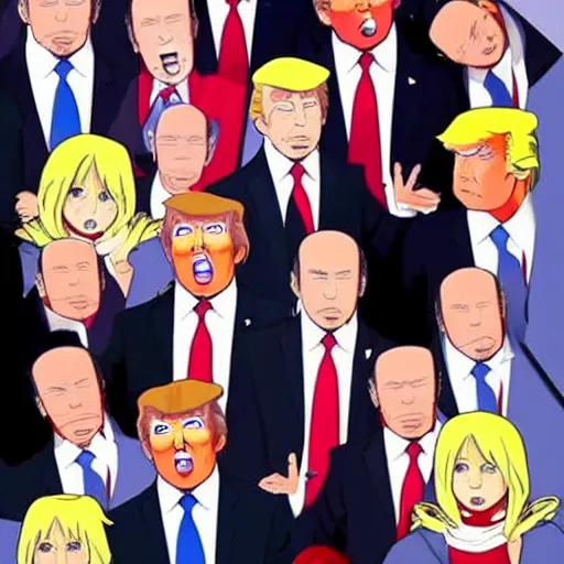 Image similar to donald trump anime