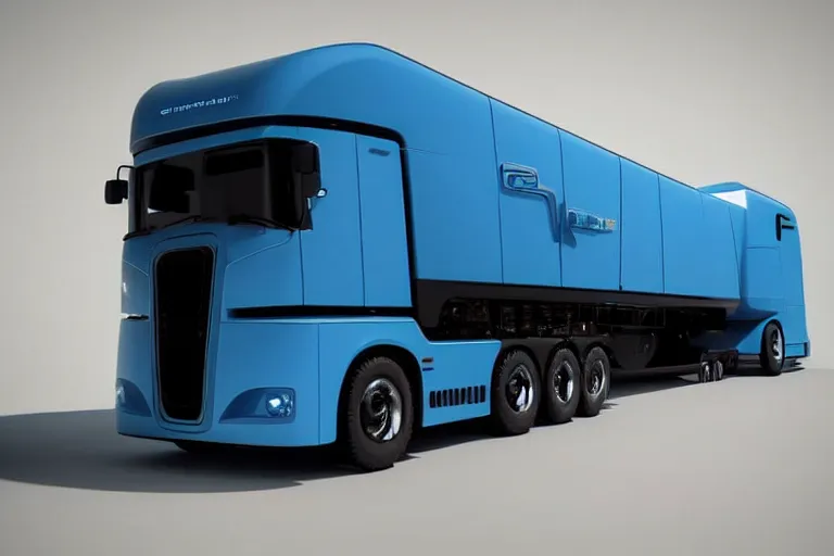 Image similar to still photo of a futuristic truck with 8 wheels, highly detailed, photorealistic portrait, bright studio setting, studio lighting, crisp quality and light reflections, unreal engine 5 quality render