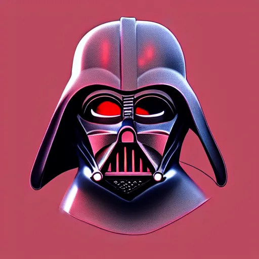 Image similar to darth vader's head coming out of a red mist, trending on artstation, profile pic, centered, accurate anatomy, highly detailed, digital art