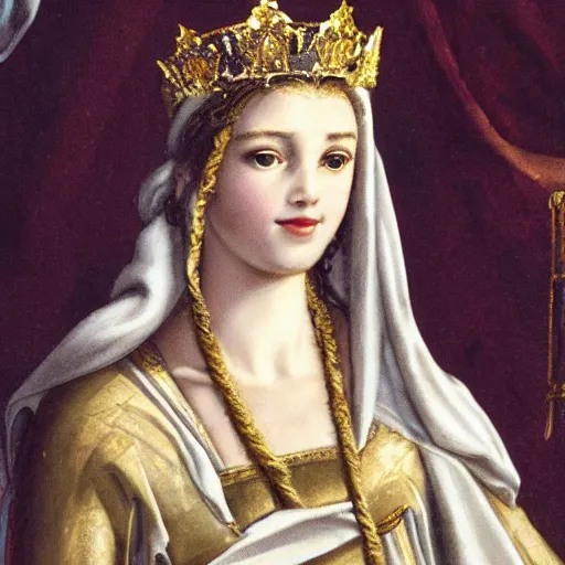 Image similar to young girl crowned empress of the roman empire