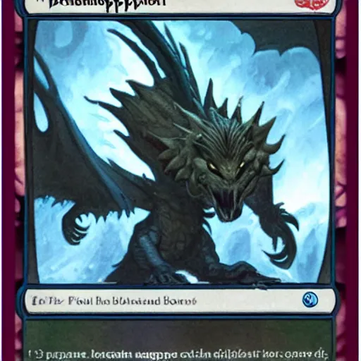 Image similar to MTG card art of a Bonesnapper Dragon