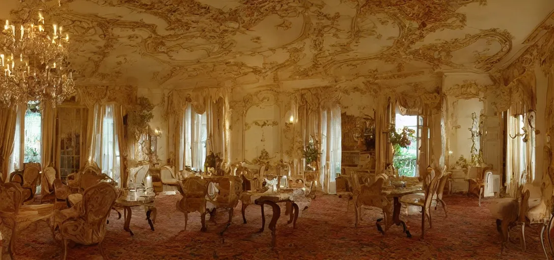 Prompt: a 2 0 0 0 s digital photo with flash on of the interior of an italian villa, low quality image taken off an interior design blog.