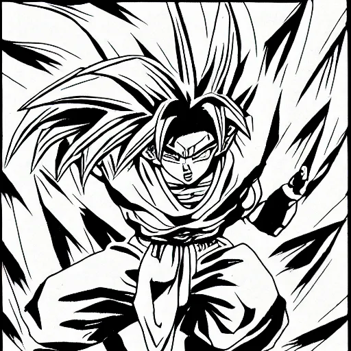 How to Draw Goku Black from Dragon Ball - MANGAJAM.com | Seni, Seni tato