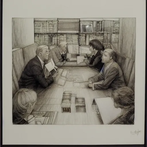 Prompt: the office, alan lee