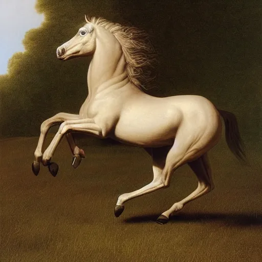 Prompt: a galloping horse, by george-stubbs and national-geographic