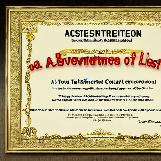 Image similar to a certificate of achievement which certifies that preston is better than a lesbian