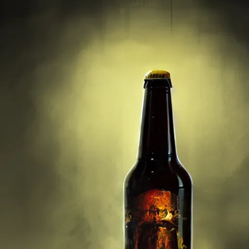 Image similar to a bottle of beer testifying in court, dramatic lighting, illustration by Greg rutkowski, yoji shinkawa, 4k, digital art, concept art, trending on artstation