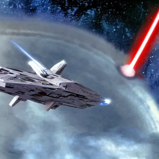 starwars space ships attacking space 1999 ships | Stable Diffusion ...