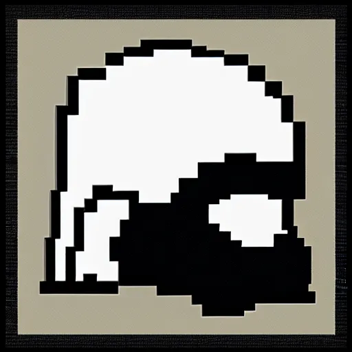 Prompt: darth vader helmet pixel art