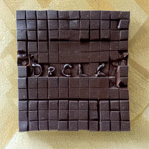 Image similar to dark chocolate relief of minecraft