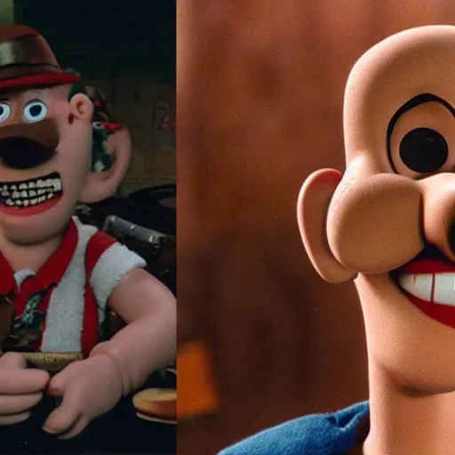 Image similar to GG Allin appears as a character in Wallace and gromit