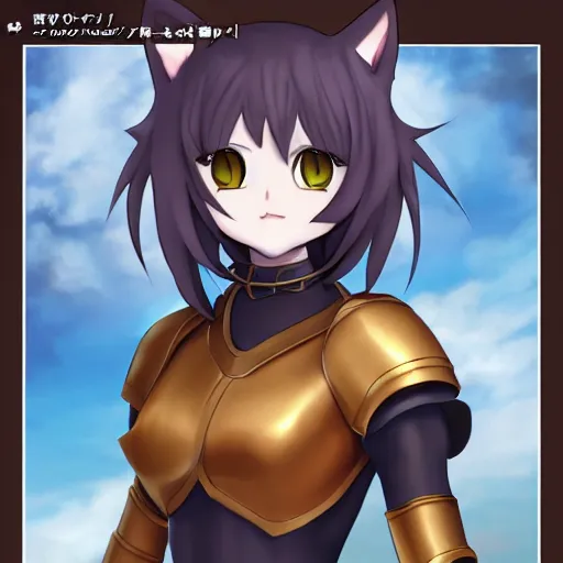 Image similar to portrait of joan of arc as a catgirl, anime fantasy illustration by tomoyuki yamasaki, kyoto studio, madhouse, ufotable, square enix, cinematic lighting, trending on artstation