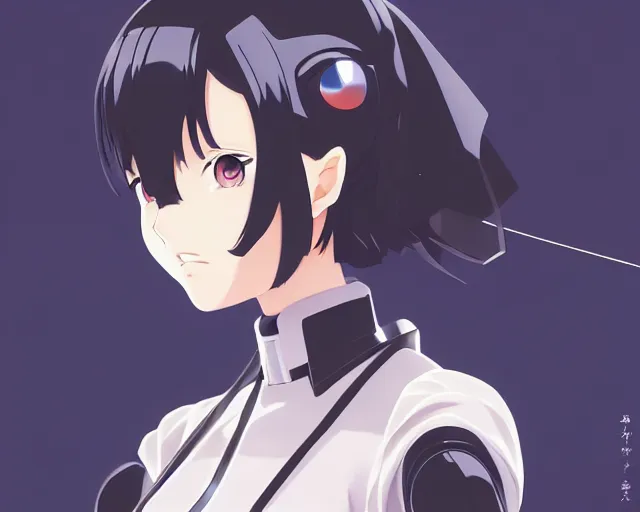 Prompt: anime visual, star wars imperial army beautiful girl android, cute face by yoh yoshinari, katsura masakazu, studio lighting, dynamic pose, dynamic perspective, strong silhouette, anime cels, ilya kuvshinov, cel shaded, crisp and sharp, rounded eyes, moody