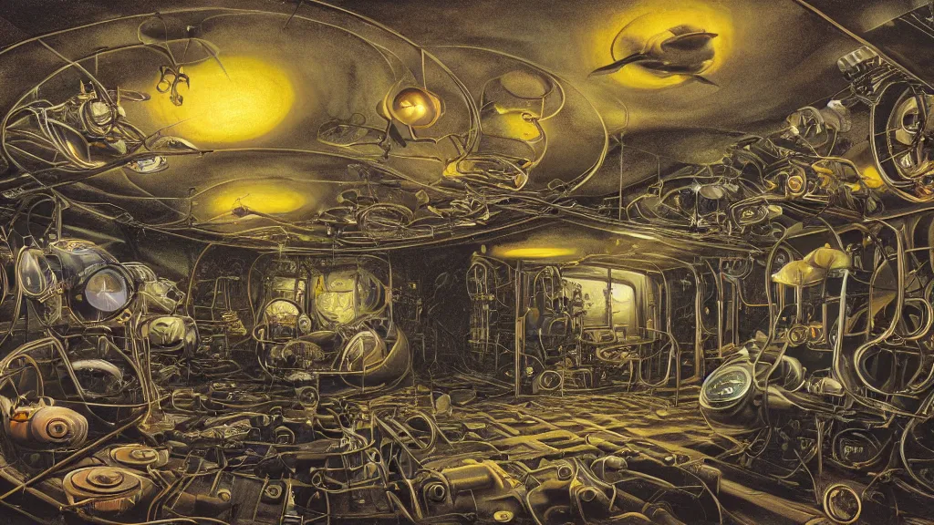 Prompt: engines of a dream coming to life after a long hibernation, incubator medpods, wake cyborgs from hypersleep, high contrast, by tim white, remedios varos, 4 k