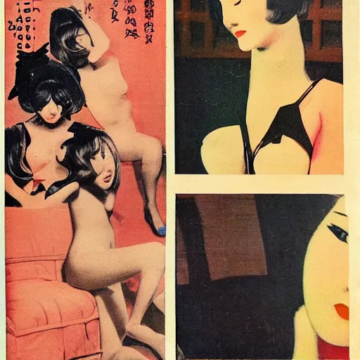 Image similar to 1 9 6 0 s japanese playboy magazine collage by hannah hoch