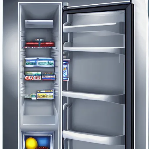 Prompt: a refrigerator that is a portal to the universe, highly detailed, concept art