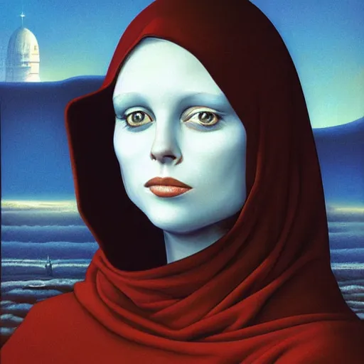 Prompt: the mona liza painted by peter elson