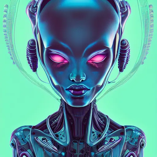 Image similar to cybernetic alien princess, extremely detailed, sharp focus, portrait, smooth, digital illustration, by james jean, by rossdraws, frank franzzeta, sakimichan