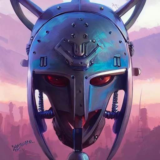 Image similar to cyberpunk viking helmet mask warrior goddess robot ninja fantasy, art gta 5 cover, official fanart behance hd artstation by jesper ejsing, by rhads, makoto shinkai and lois van baarle, ilya kuvshinov, ossdraws