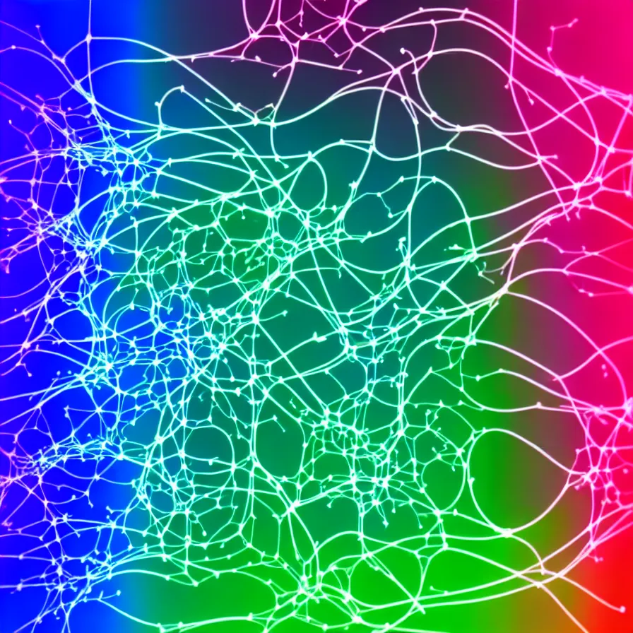 Image similar to abstract technicolor neural connectome