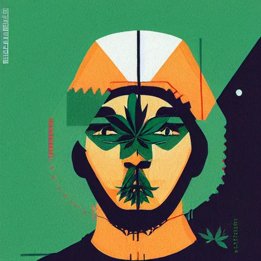 Image similar to Marijuana profile picture by Sachin Teng, symetrical, Organic Painting , Leaf Green, adidas, Green smoke, Impressive, Award Winning, Warm, Good Vibes, Positive, geometric shapes, energetic, intricate background, graffiti, street art:2 by Sachin Teng:4