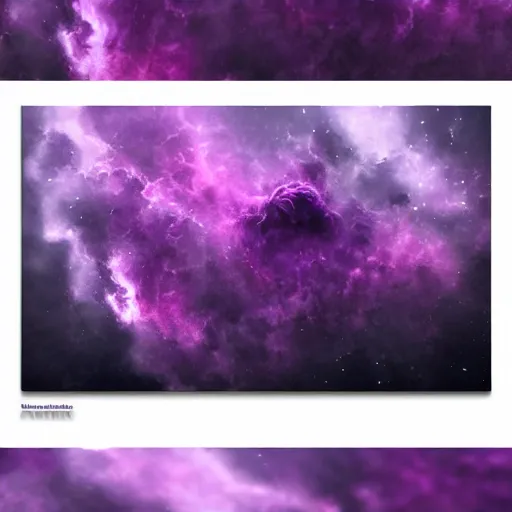 Image similar to Purple nebula, highly detailed, trending on artstation.