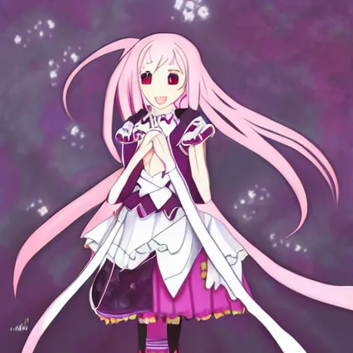 Image similar to Madoka from Madoka anime portrait fanart