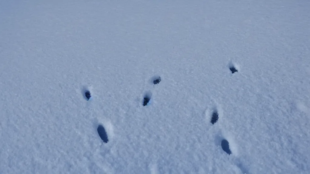 Prompt: The devil's footprints in the snow