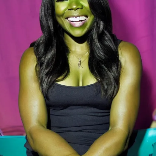 Image similar to Actress Gabrielle Union as She-Hulk