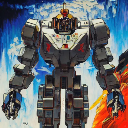 Image similar to the fullmetal wired neon friendly robot orion crosses the infinite tori gates between reality and simulation, hanafuda oil on canvas by ivan shishkin, james jean and yoji shinkawa