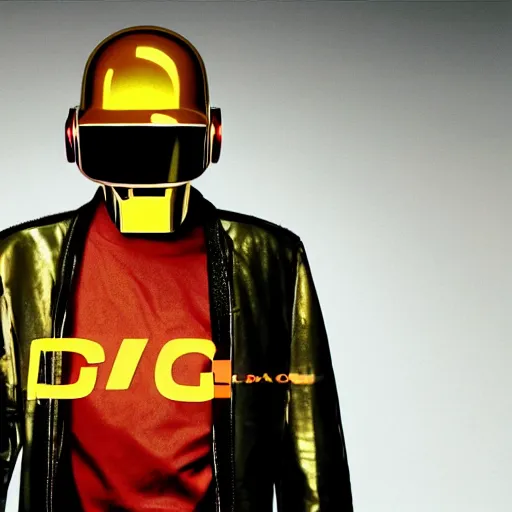 Prompt: Gus fring as Thomas Bangalter from daft punk, holding mask in hand, 4k